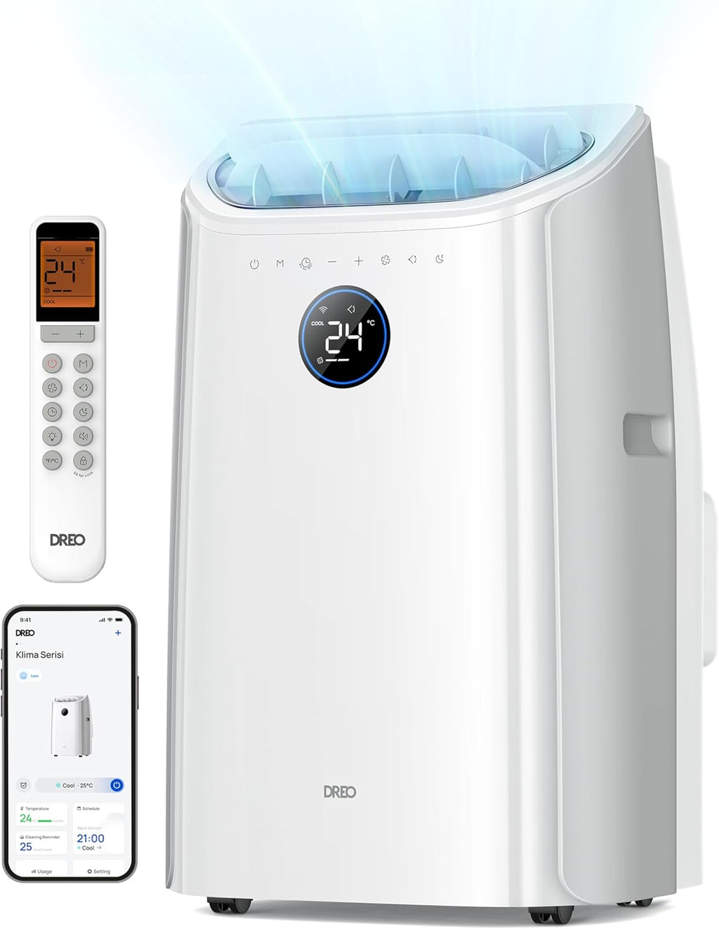 Dreo Climatiseur Mobile Connecté (10000 BTU, Silencieux)
