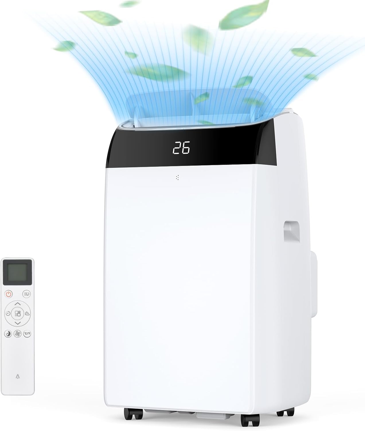 Climatiseur Mobile 4-en-1 (12000 BTU, Fonction Follow-Me, Silencieux)