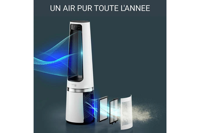Purificateur Rowenta Eclipse 3-en-1, Purificateur d'air/ chauffage/ ventilateur QU5060F0