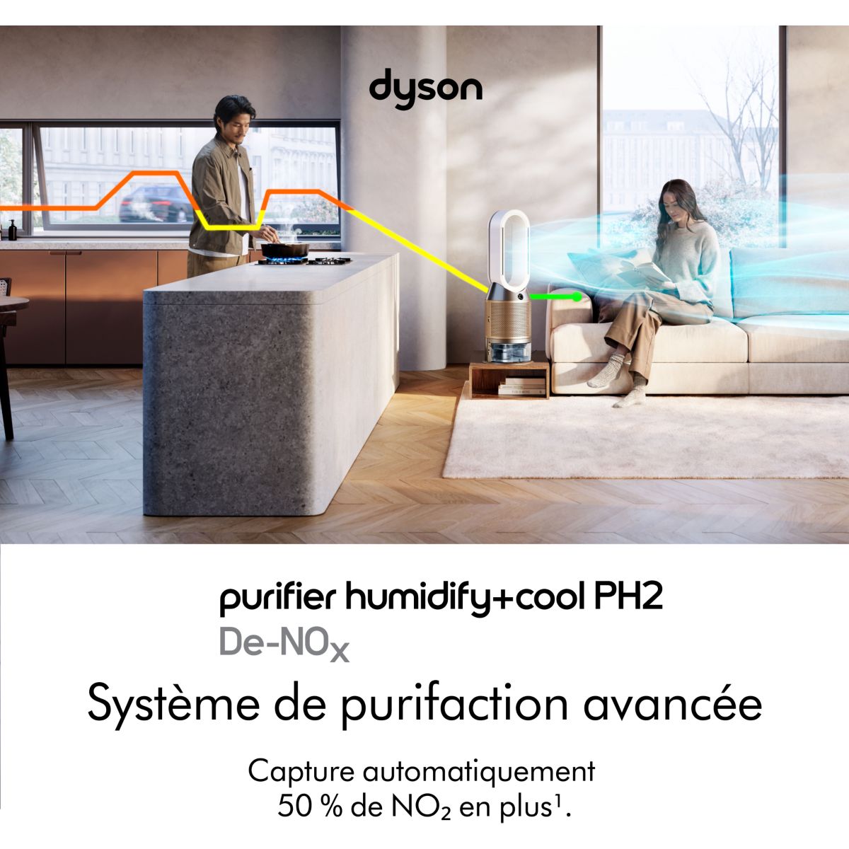 Purificateur d'air, ventilateur, humidificateur Humidify +Cool PH2 De-Nox