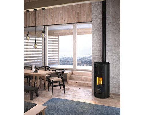 Poêle à granulés FreePoint Breeze acier noir 9,1 kW