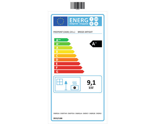 Poêle à granulés FreePoint Breeze acier noir 9,1 kW