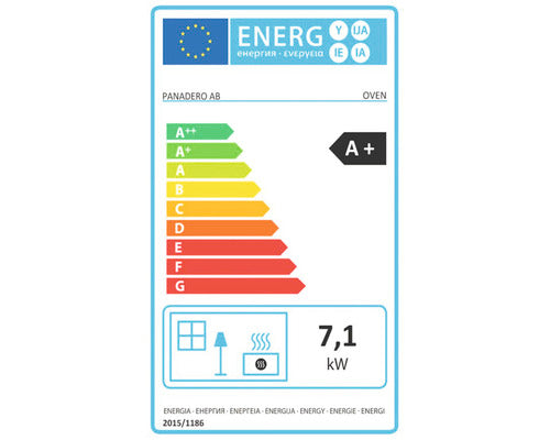 Four Panadero en acier noir 7,1 kW avec compartiment de cuisson