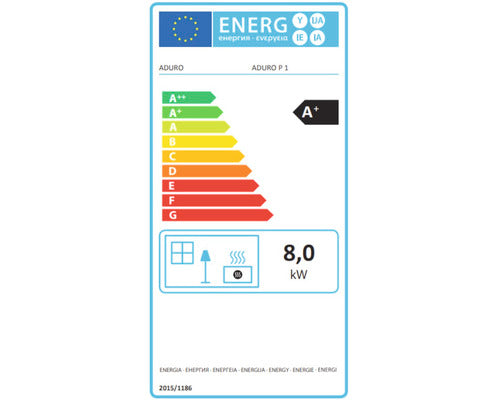 Poêle à granulés Aduro P1 acier noir 8 kW