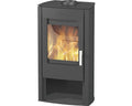 Poêle Cheminée Tuvalu Corps noir Revêtement acier 6 kW