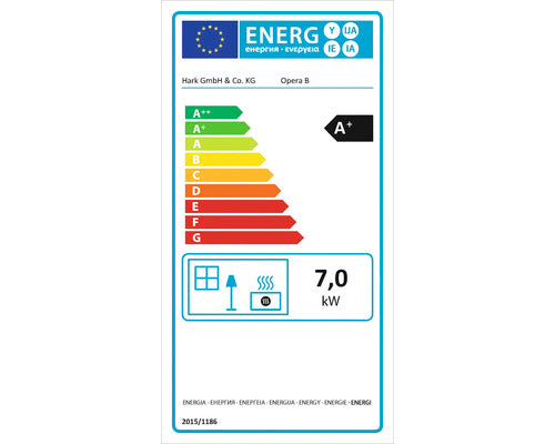 Poêle cheminée Hark Opera-B en pierre naturelle 7 kW