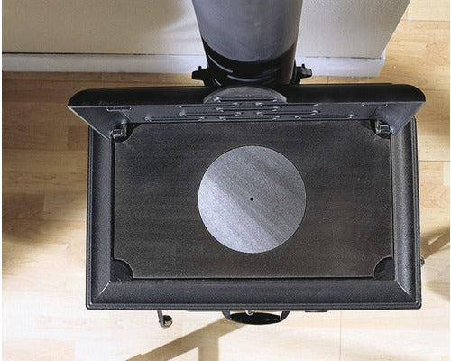 Poêle cheminée Nordica Extraflame Isetta avec plaque de cuisson en fonte noire 7,7 kW