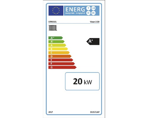Poêle à pellets Strebel Varan 2.20 gris acier 20 kW