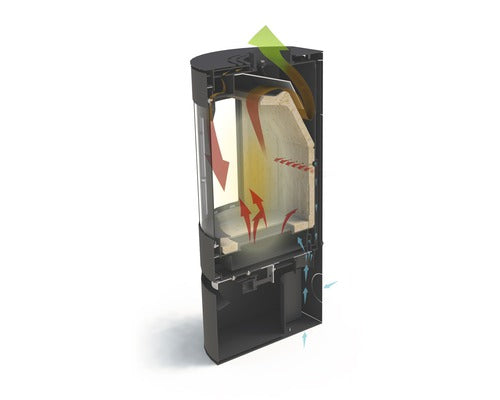 Cheminée Aduro 9 acier noir avec tiroir 6 kW