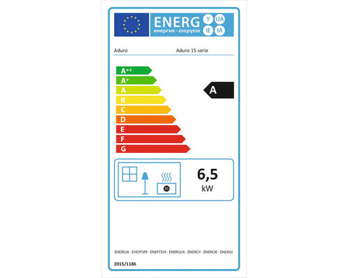Poêle cheminée Aduro 15-2 en acier noir 6,5 kW
