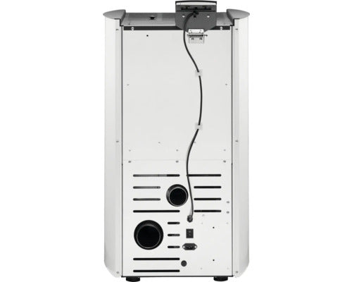 Poêle à pellets Rowi Ovale acier blanc 9,5 kW avec WiFi et télécommande