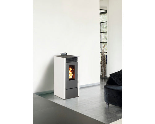 Poêle à pellets Marina 14 acier blanc 12,1 kW