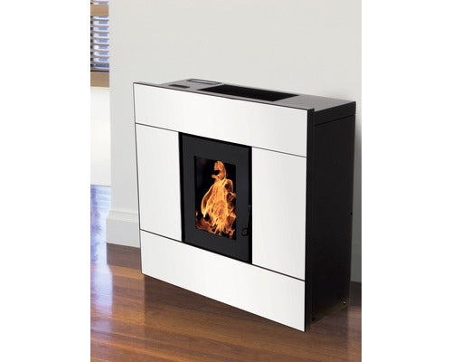 Poêle à pellets Natalia acier blanc 8 kW