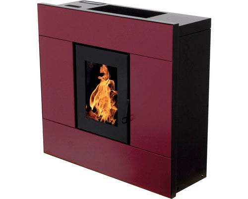 Poêle à granulés Natalia acier bordeaux 8 kW