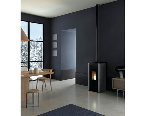 Poêle à granulés FreePoint Sharp Airtight acier blanc 7 kW