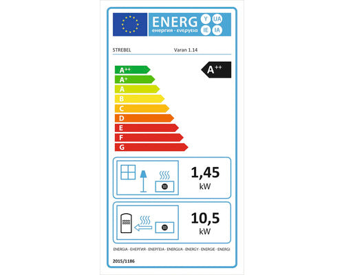 Poêle à pellets Strebel Varan 1.20 gris acier 20 kW