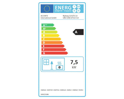 Poêle Accente Nyborg 3 GTS Pierre Naturelle 7,5 kW