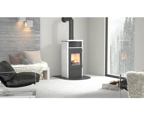 Cheminée Accente Turin 2.0 Deluxe Grès 6 kW avec compartiment de chauffage